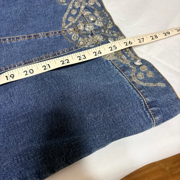 Maggie Sweet embroidered beads and sequin denim jacket - Picture 8 of 8